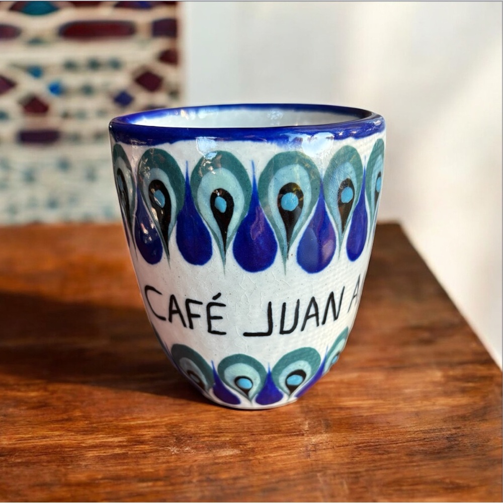 Hand Painted Coffee Tea Cup Guatemala Art Cafe Juan Ana